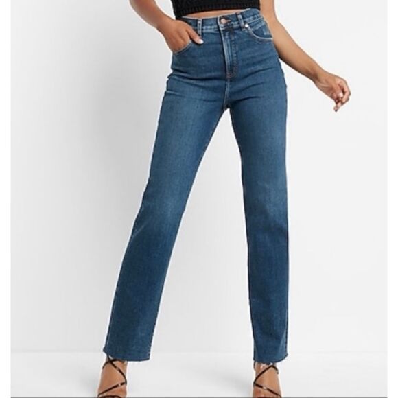 Express modern straight super high rise jeans size 8 - Picture 1 of 12